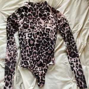 Cheetah Turtleneck Bodysuit